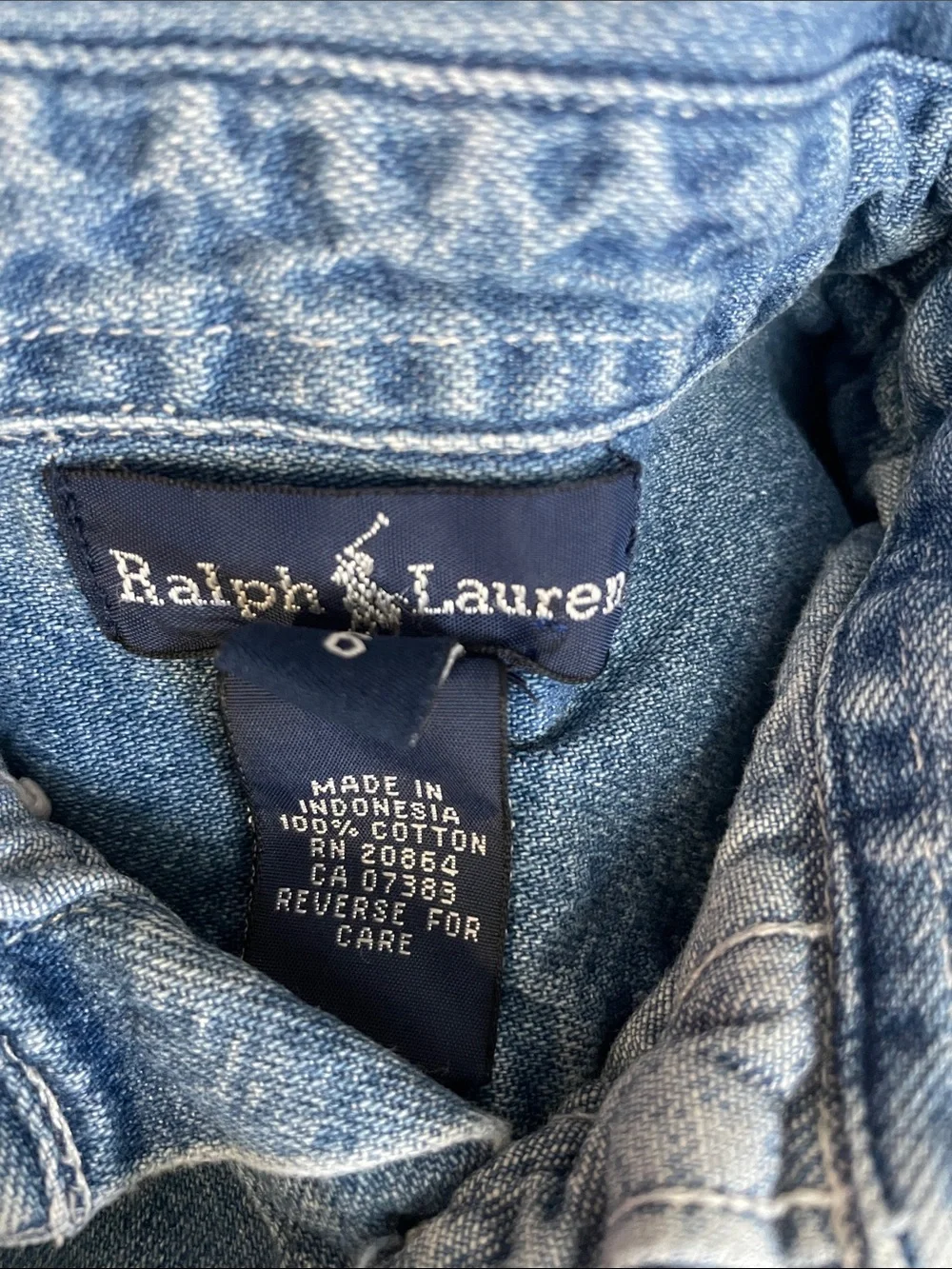 Ralph Lauren Kids Light Blue Denim Button-Down Shirt Sz:6